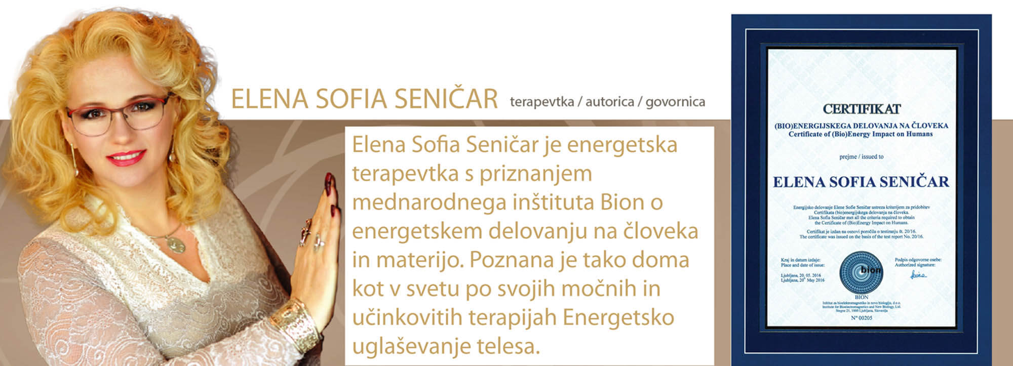 Elena Sofia Seničar - ozadje